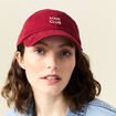 Casquette brodée prune femme