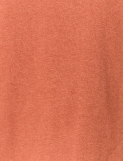 T-shirt manches courtes orange femme