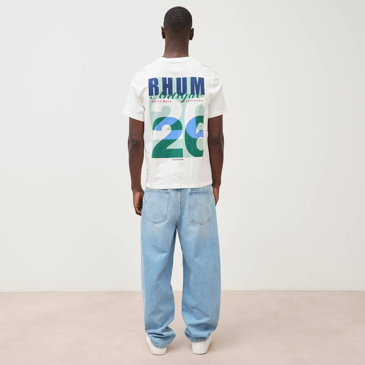 T-shirt en coton ecru homme