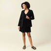 Robe trapèze fluide noir femme