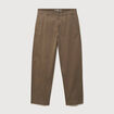 Pantalon coupe large taupe homme