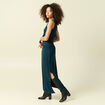 Robe sans manches bleu fonc&eacute; femme