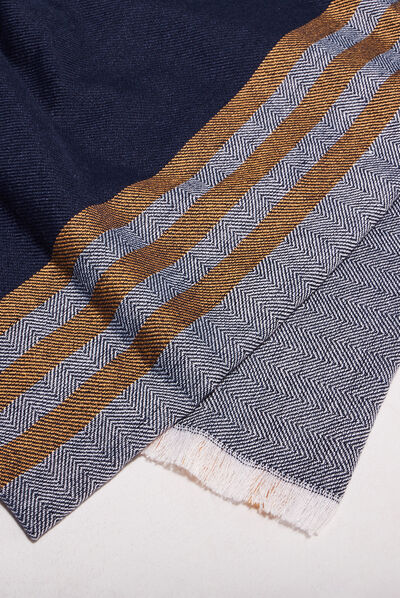 Foulard bleu marine homme