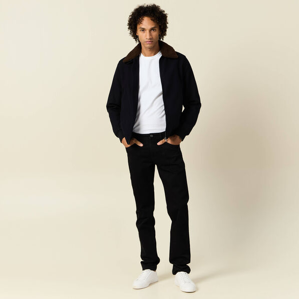 Jeans straight 5 poches denim noir homme