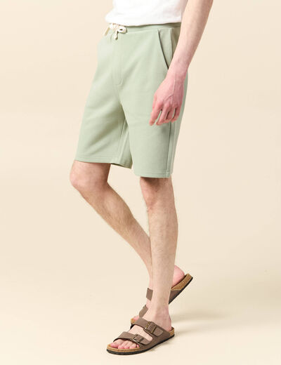 Short éco-responsable vert olive homme