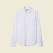 Chemise en coton manches longues blanc homme