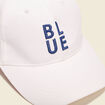 Casquette brodée ecru homme
