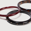 Lot de 3 bracelets marron femme