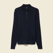Pull col camionneur bleu marine homme