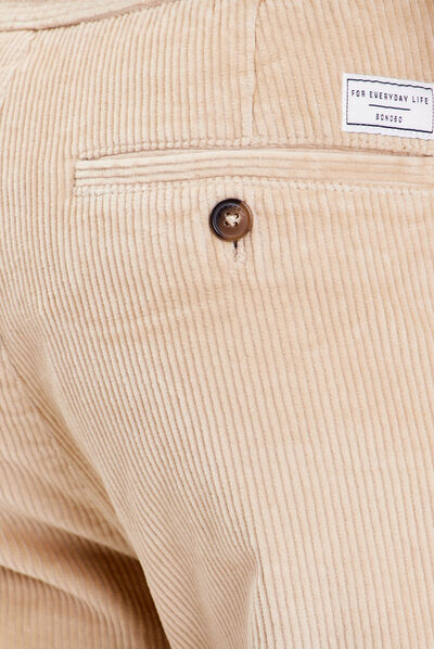 Pantalon jogger velours beige homme