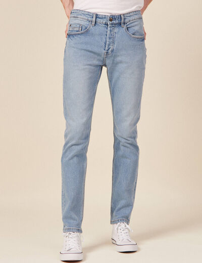 Jeans slim 5 poches denim used homme