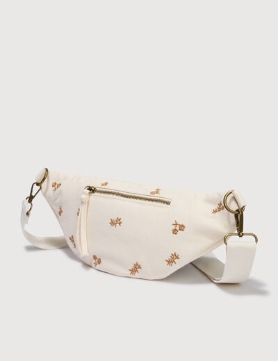 Banane en jeans avec doublure ecru femme