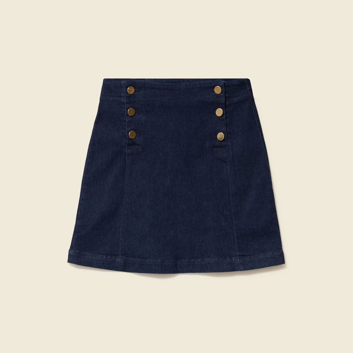 Jupe en jeans denim brut femme