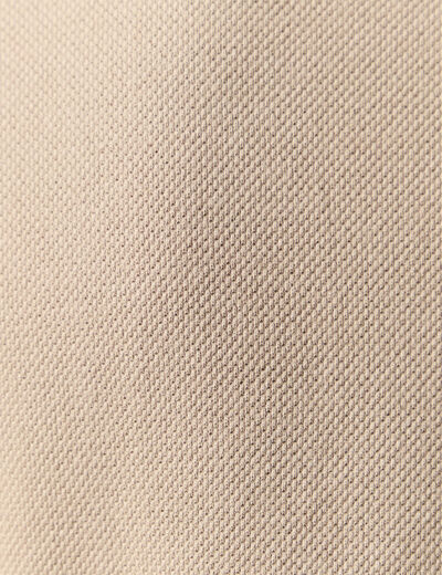 Polo manches courtes taupe homme