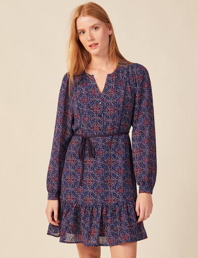 Robe patineuse éco-responsable bleu marine femme