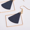 Boucles d'oreilles pendantes bleu marine femme