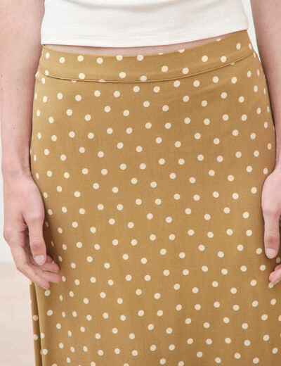 Jupe fluide vert femme