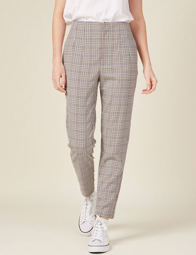 Pantalon carotte bleu marine femme