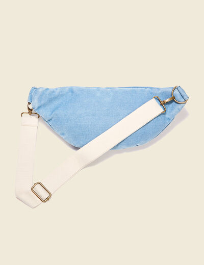 Sac banane en jean denim bleach femme