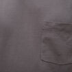 T-shirt droit en coton col ras du cou gris fonc&eacute; homme