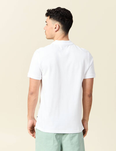 Polo manches courtes blanc homme