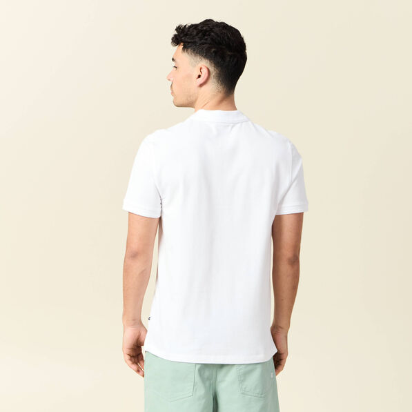 Polo manches courtes blanc homme