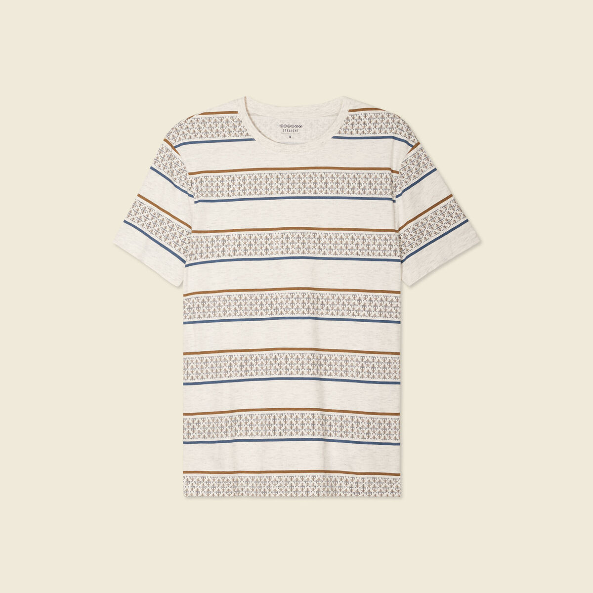 T-shirt manches courtes beige homme