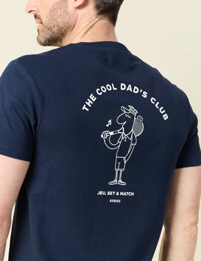 T-shirt manches courtes bleu marine homme