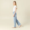 Jeans large éco-responsable denim snow bleu femme