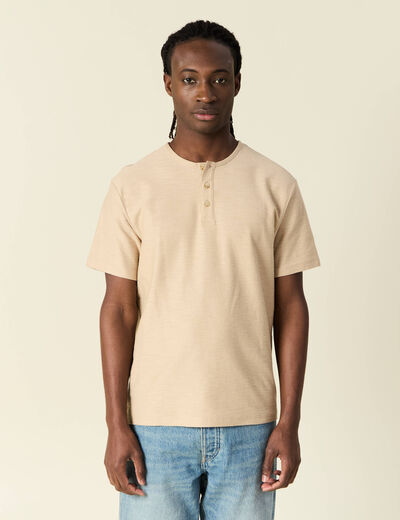 T-shirt manches courtes beige homme