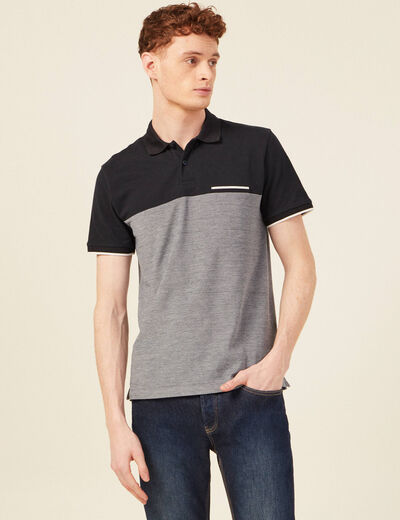 Polo éco-responsable bleu marine homme