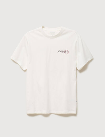 T-shirt en coton ecru homme