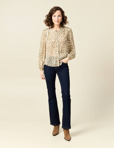 Chemise éco-responsable vert kaki femme