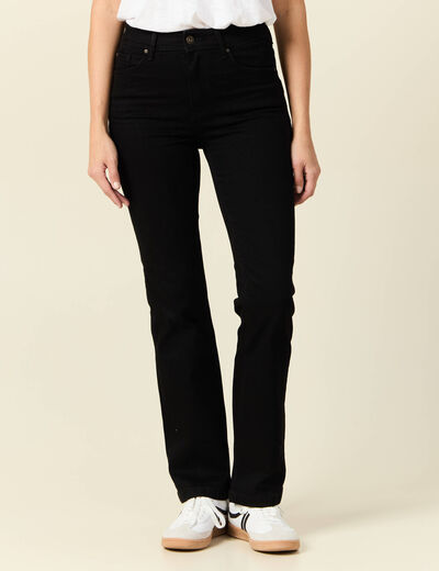 Jeans bootcut denim noir femme