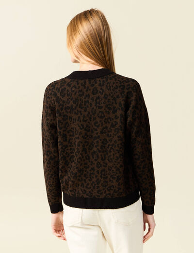 Veste manches longues terracotta femme