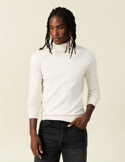 Pull manches longues ecru homme