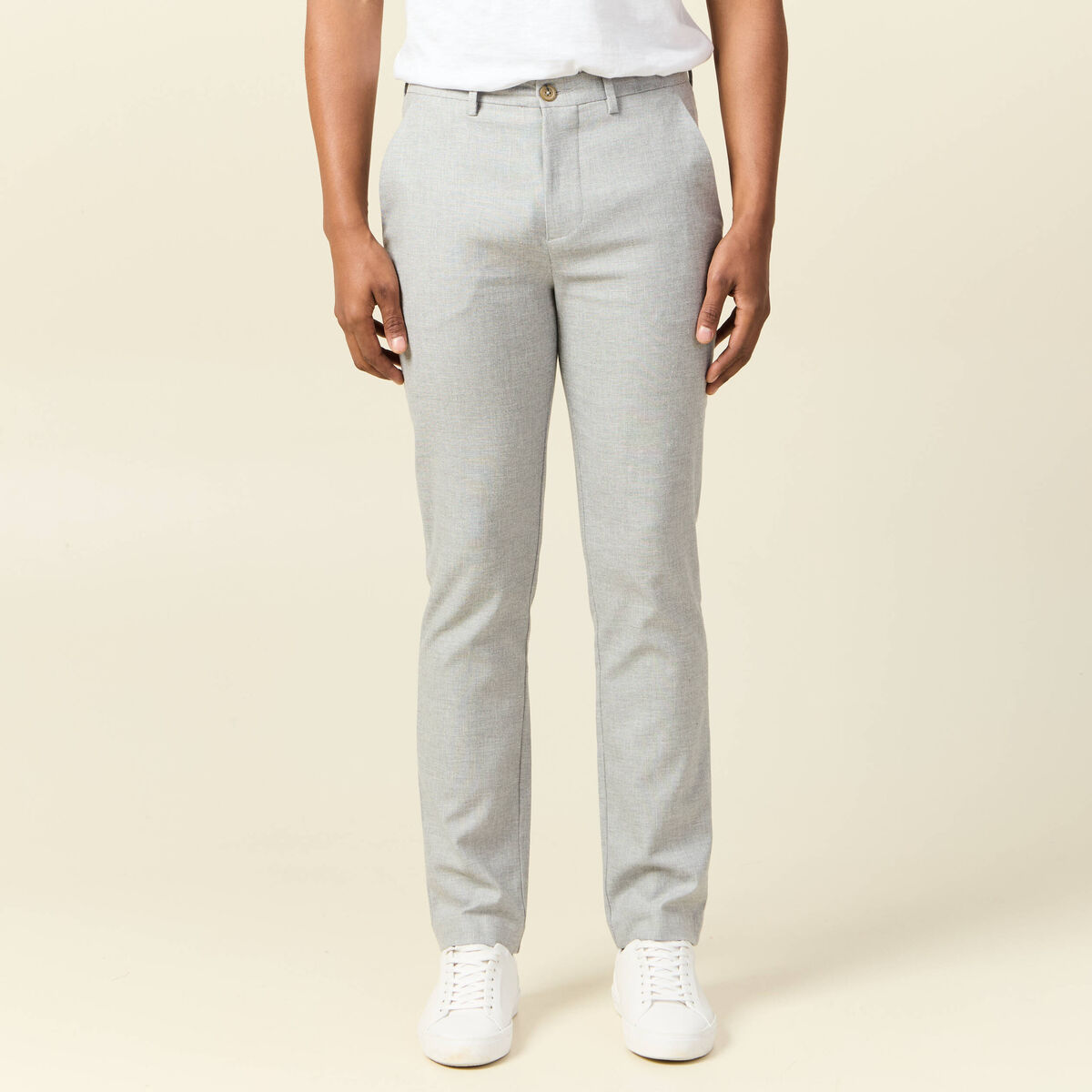 Pantalon chino gris foncé homme