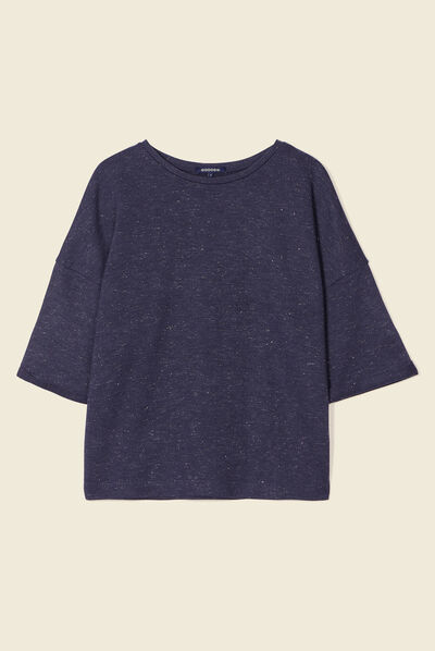 T-shirt à manches courtes gris foncé femme