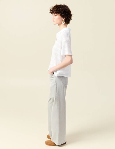 T-shirt manches courtes blanc femme