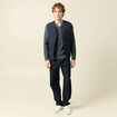 Pull manches longues vert kaki homme