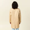 Trench long enduit beige femme