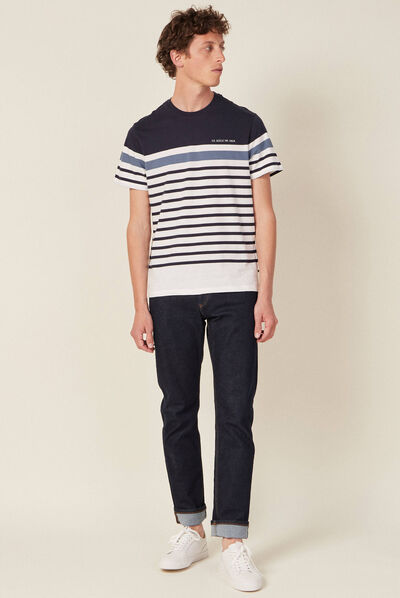 T-shirt manches courtes ecru homme