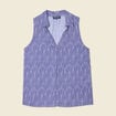Blouse sans manches bleu marine femme