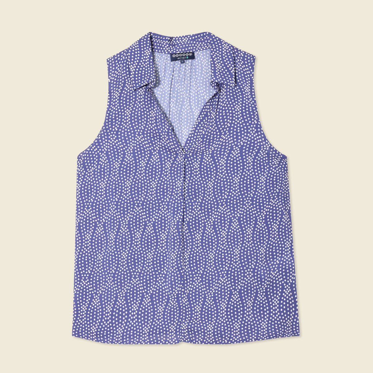 Blouse sans manches bleu marine femme