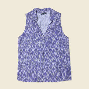 Blouse sans manches bleu marine femme