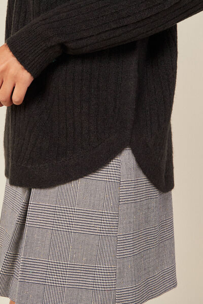 Pull éco-responsable noir femme