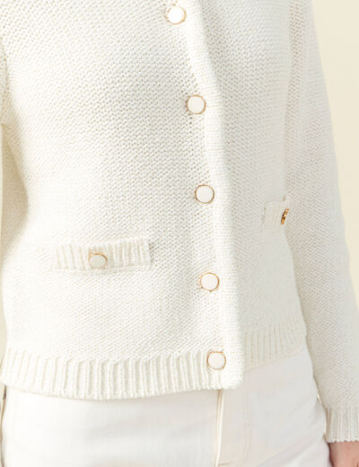 Gilet éco-responsable ecru femme