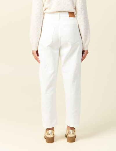 Pantalon slouchy 7/8ème ecru femme