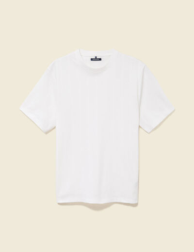 T-shirt en coton manches courtes blanc homme
