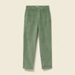 Pantalon large 7/8&egrave;me taille haute vert kaki femme